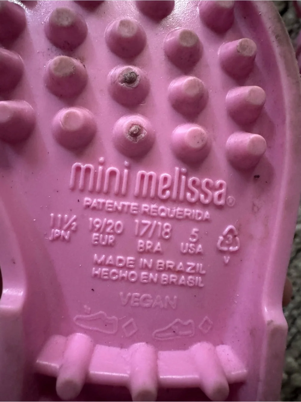 Mini Melissa Pink Woven Jelly Sandals